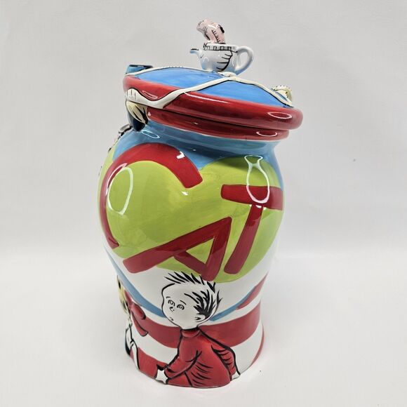 Dr Seuss Cat in the Hat Ceramic Cookie Jar 2003 Movie Edition Official Merchandi - Picture 12 of 16